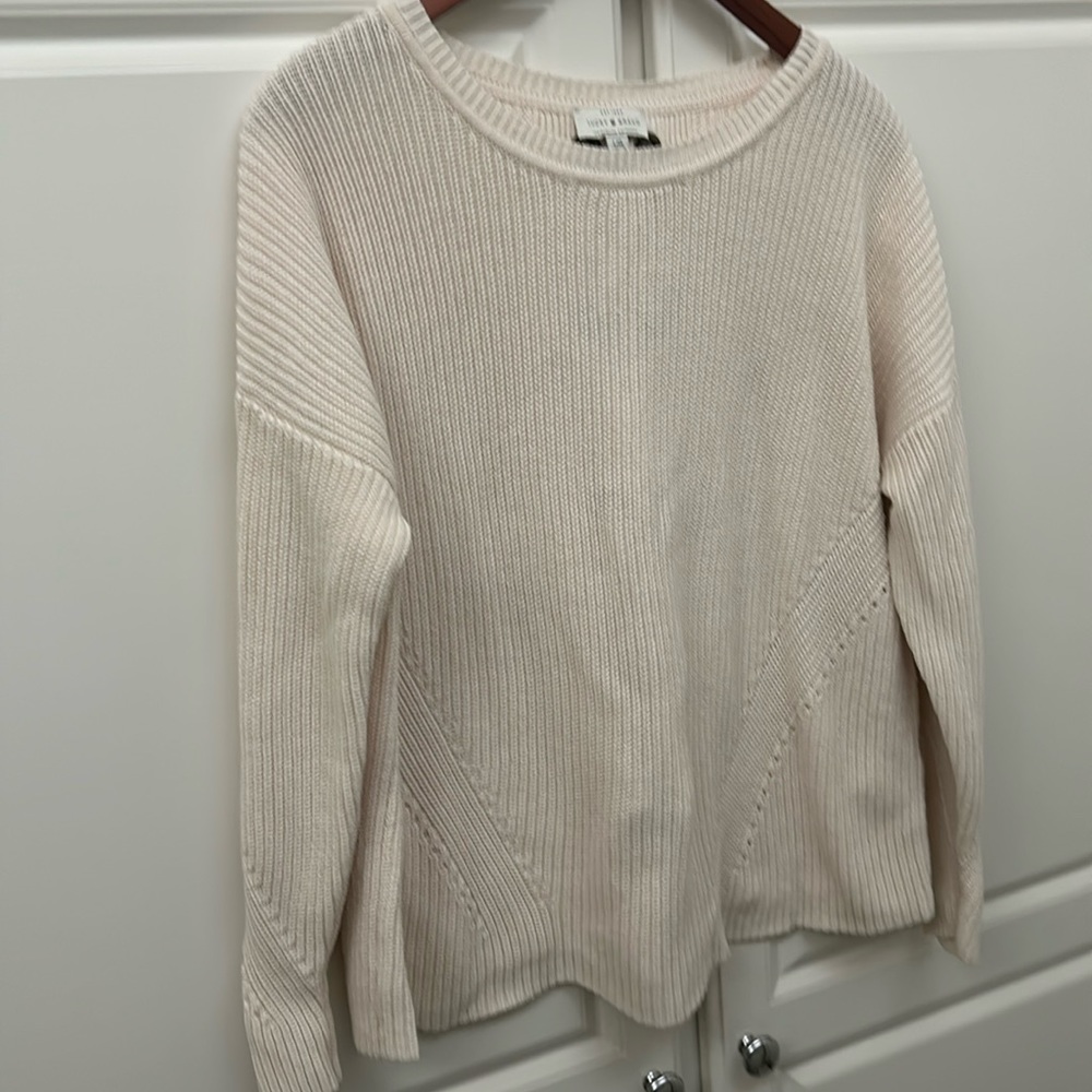 Lace up back sweater